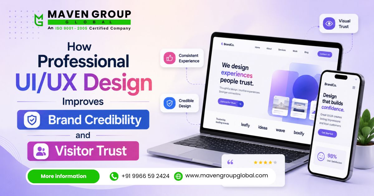 How Professional UI/UX Design Improves Brand Credibility and Visitor Trust